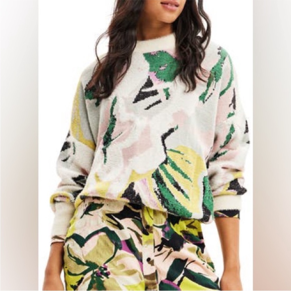 Desigual OVERSIZED ARTY JERSEY sweater - Picture 3 of 11